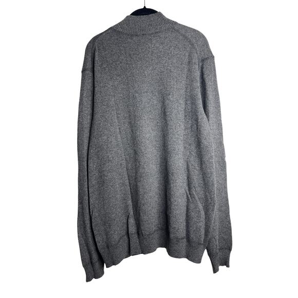 1-16 FORTE CASHMERE Men's Sweater Zip Henley Charcoal-Gray Size XXL - Picture 3 of 11